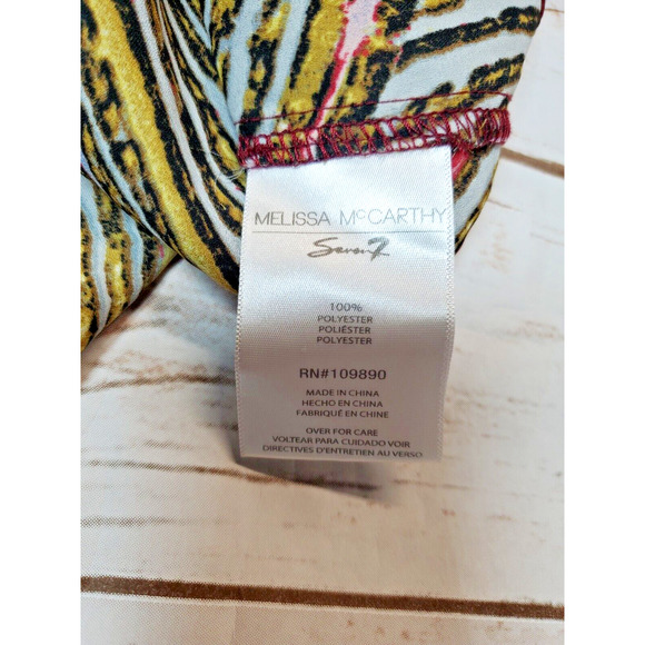 Melissa Mcarthy Seven Womens Top 2X Kimono Cover-Up Bohemian Layering Satin Plus - Picture 6 of 10